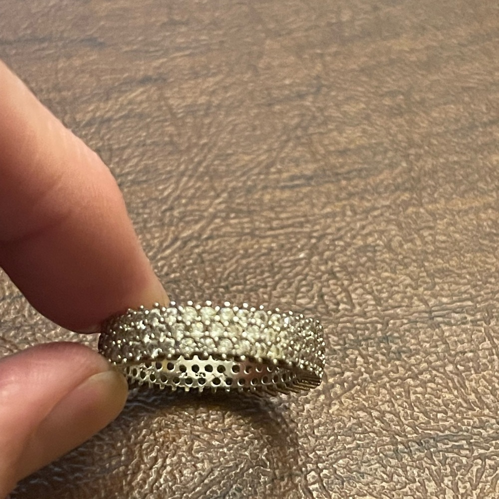Sterling Silver Bling Ring in excellent condition. Size 8. See pics!